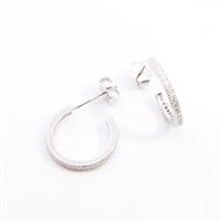 Orecchini Domar Gioielli Donna Orecchino cerchio argento 925 con zirconia cubica in Argento Cubic Zirconia EZB114065